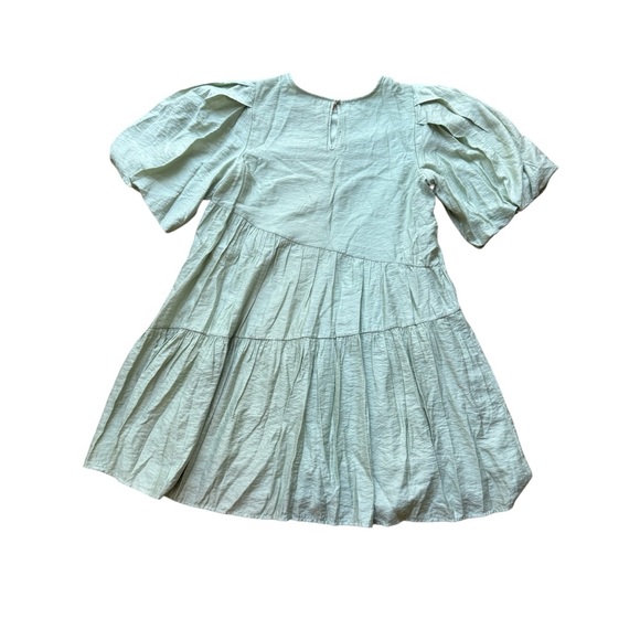 Moon River Mini Bubble Sleeve Dress. Size M sage green - Picture 4 of 9